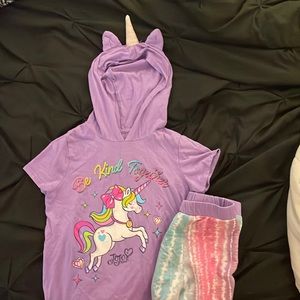 Nickelodeon girls tee and short set size 10